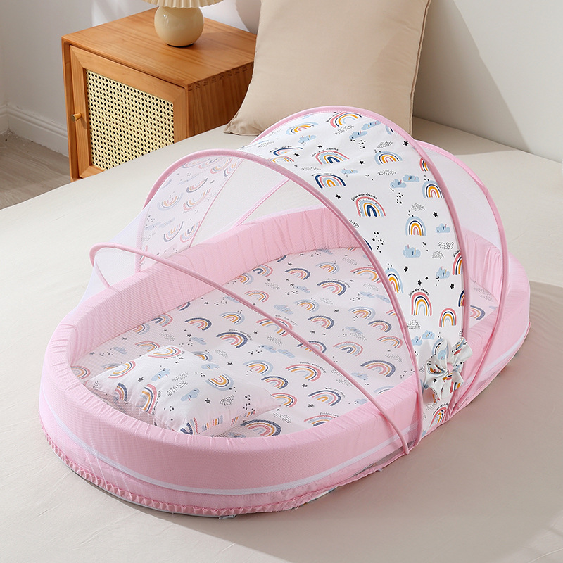 Cotton Babies' Mosquito Net Foldable Sponge Floor Thickened Anti-Insect Mosquito Sleeping Tent Babies' Bed Bed in Bed Mosquito Net