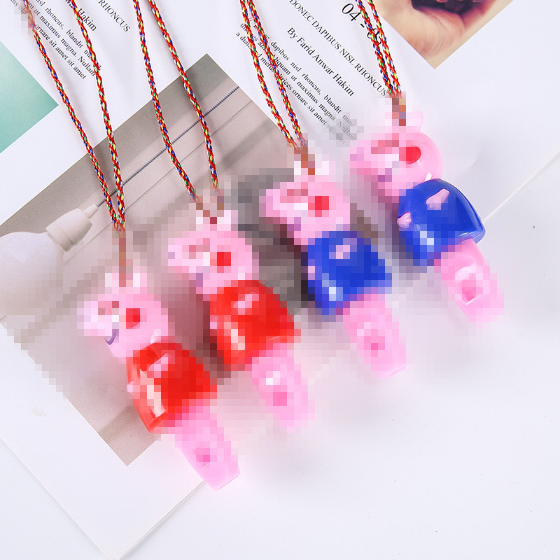 Micro-Commerce Promotion Small Gift Luminous Keychain Whistle Led Pendant Flash Night Market Stall Goods