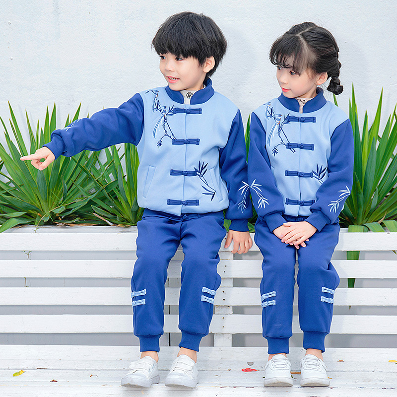 幼儿园园服春秋装印花校服学院风运动套装一年级儿童班服两件套装