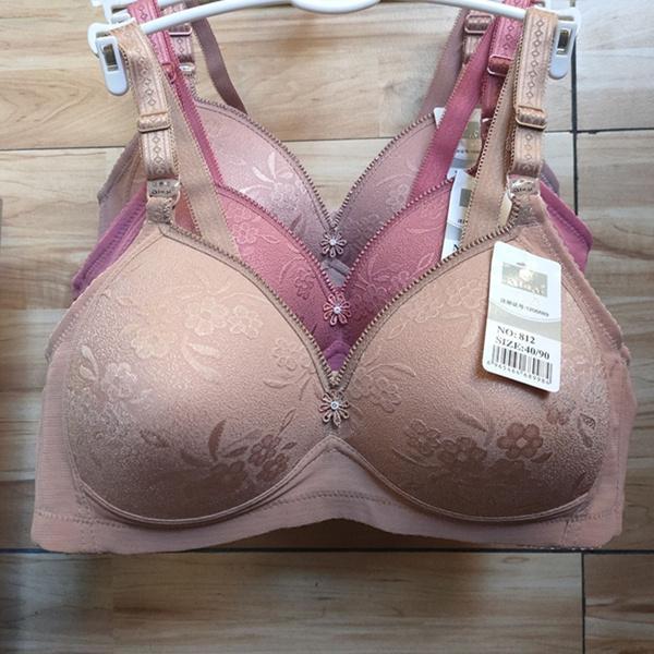 满3件包邮佳姿812无钢圈聚拢妈妈内衣4244大码中老年4排c大杯文胸