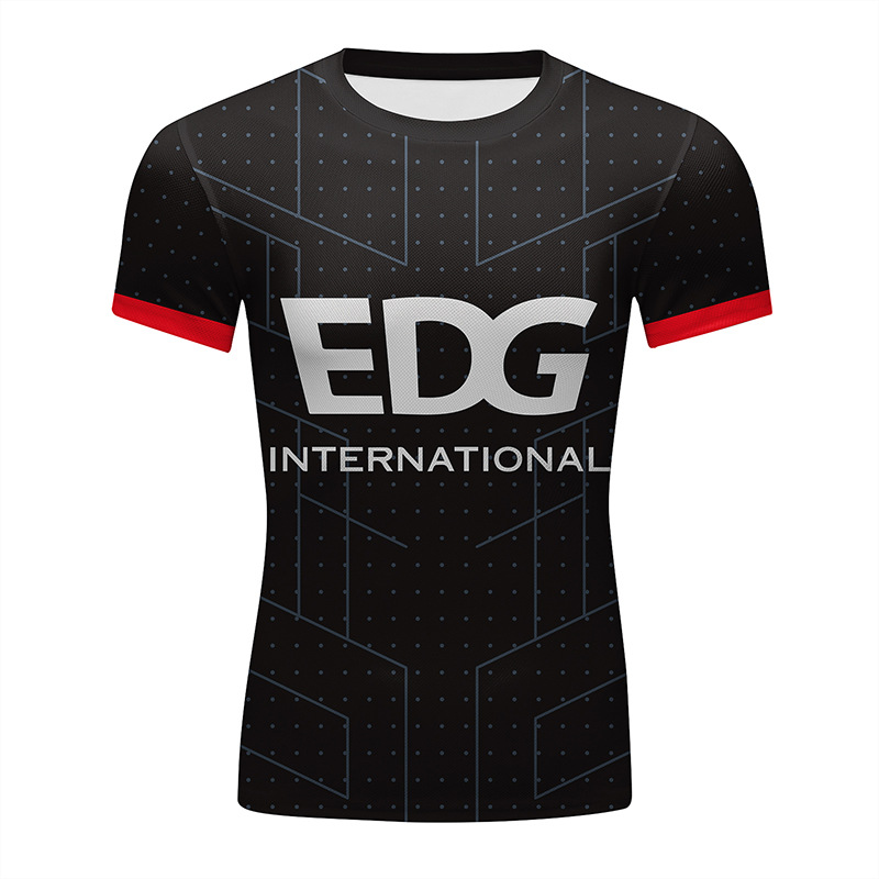 新款热销英雄联盟edg战队队队服短袖t恤男女可穿 款