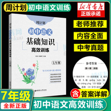 周计划初中语文基础知识高效训练七年级 初中基础知识手册大全通