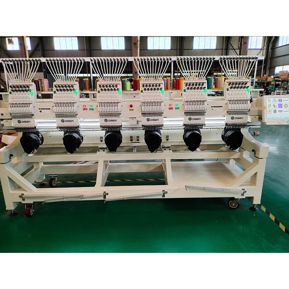 厂家价格高速成衣t恤服装帽子全自动刺绣机六头电脑绣花机 一体机