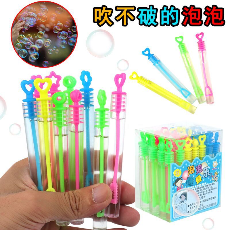 Unbreakable Bubble Wand 48 PCs Mini Bubble Wand Test Tube Bubble Plastic Toy Net Red Love Toys Wholesale