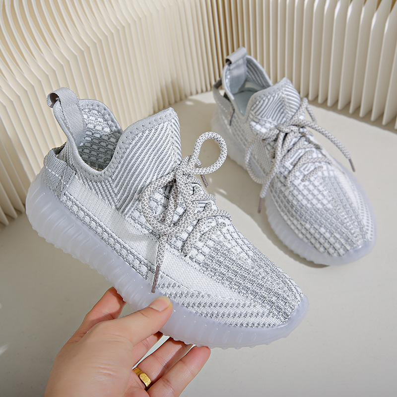 2024 New Spring Flying Woven Mesh Shoes Coconut Women's Shoes Summer Breathable Casual Shoes Sneakers All-Matching Daddy Fashion Shoes