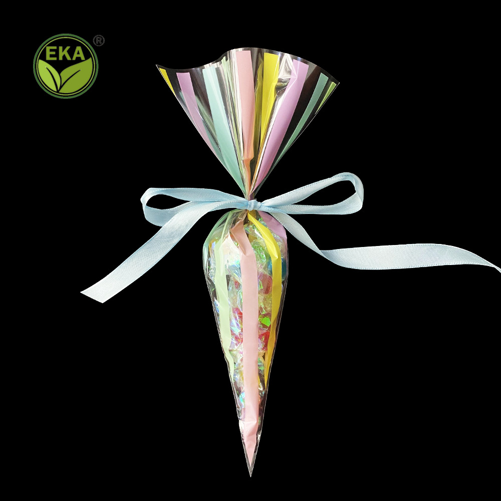 opp半透明三角袋糖果棉花糖礼品包装烘焙曲奇异型包装袋定制