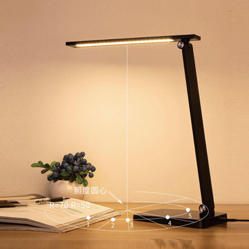 LED Eye Protection Reading and Writing Learning Desk Lamp Office Folding Charging Lamp Student Study Dormitory Reading Eye Protection Desk Lamp