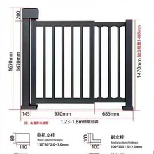 庭院子母门花园门栅栏农村自建房围墙电动铝合金镂空智能自动门