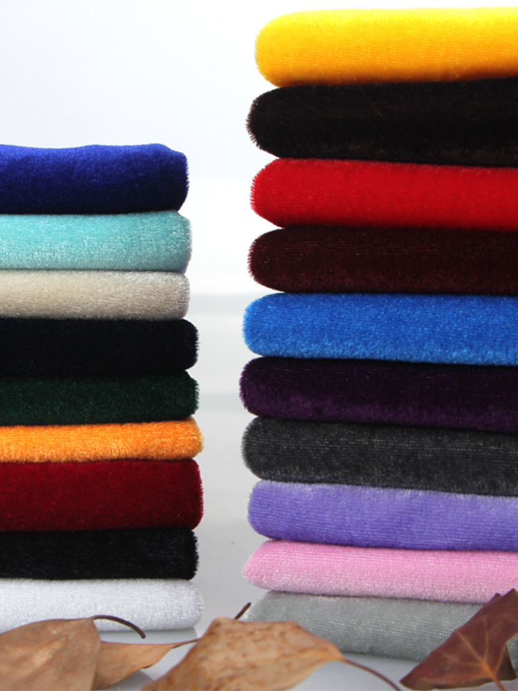 金丝绒布料面料布头清仓加厚黑红色绒布展示布窗帘地摊布摆摊桌布