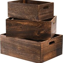 木质储物盒桌面实木杂物整理箱办公用品收纳盒化妆品置物架收纳筐