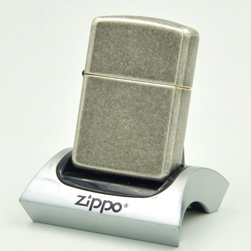 正品zippo防风打火机古银盔甲光版 28973