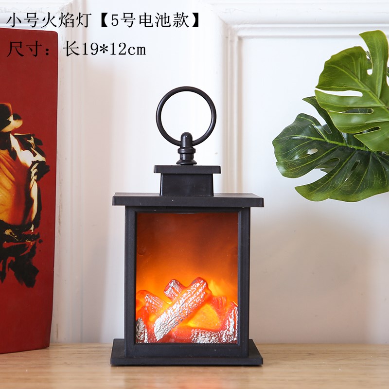 Led Carbon Fire Flame Lamp Fashion Retro Style Lamp Fireplace Lamp Portable Lantern Hanging Lamp Christmas Room Layout Decoration