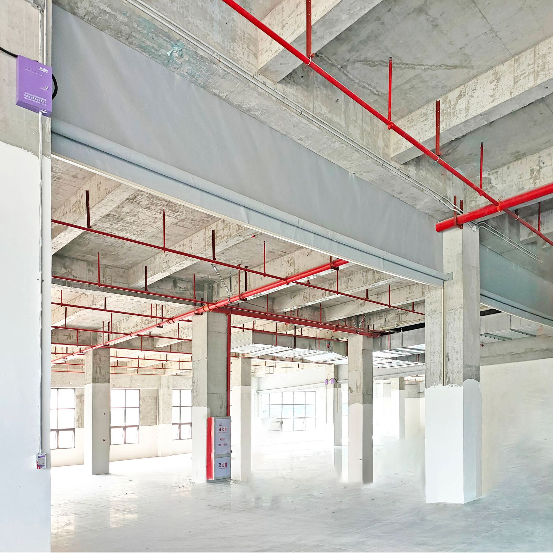 兴舞直供活动式挡烟垂壁无机布电动固定式防火板玻璃挡烟垂壁