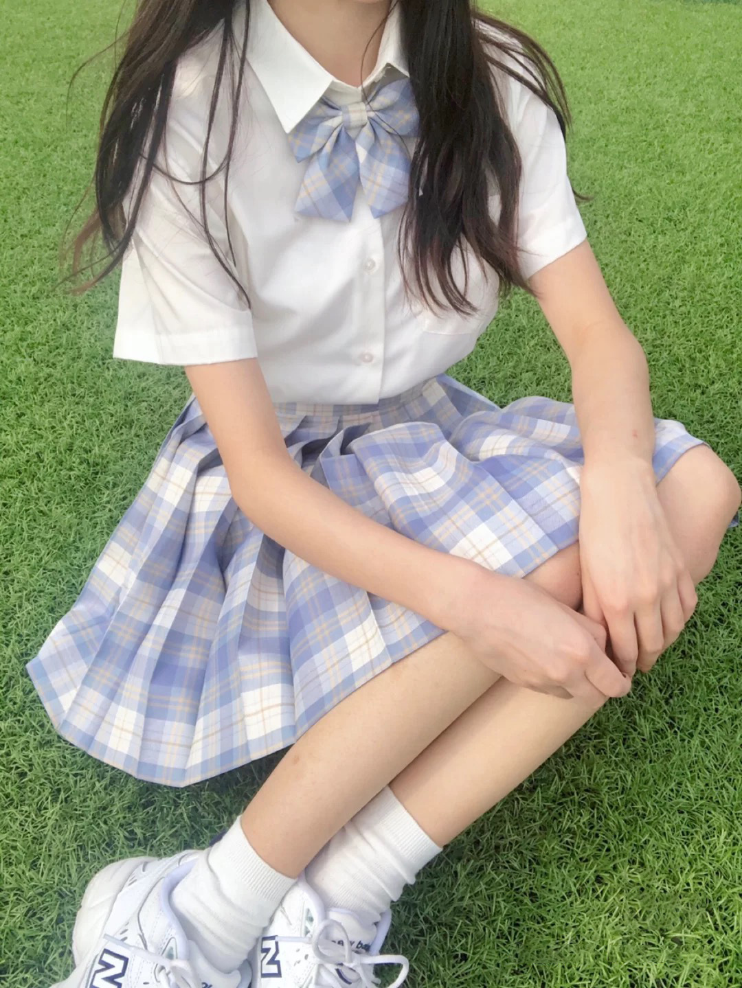 蔡萝莉日系学院高腰格子冰淇淋裙jk制服春夏学生校服半身百褶百折