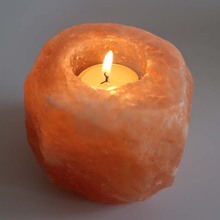 喜马拉雅烛台自然 烛台 卧室床头摆件天然岩盐原石蜡烛装饰烛台