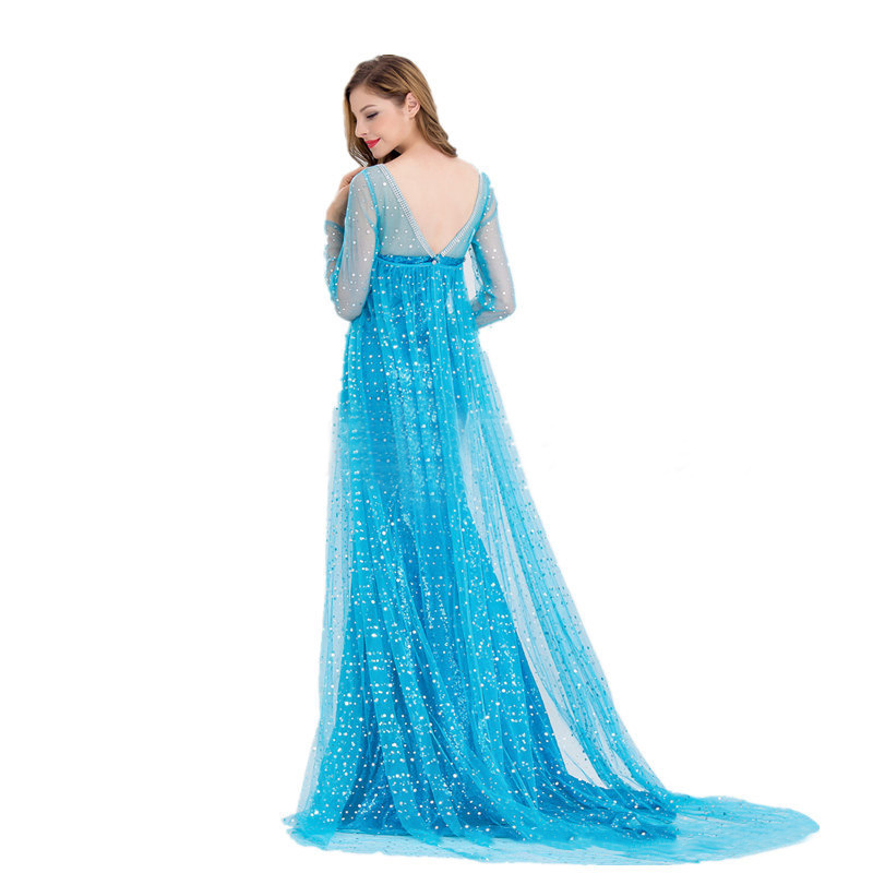 冰雪奇缘2公主裙万圣节儿童服装艾莎成人女童亲子cos舞台表演礼服