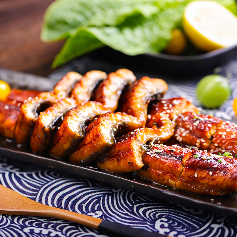 5份包邮 日式料理寿司蒲烧鳗鱼活鳗鲜活烤制烤鳗鱼饭整条加热即食