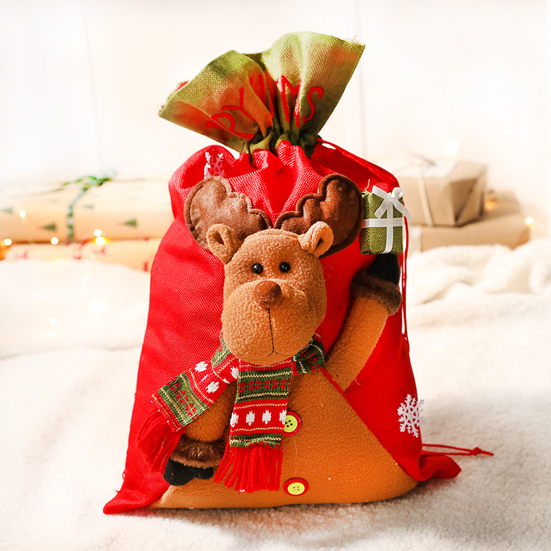 Christmas Children Gift Bag Small Gift Christmas Eve Apple Packing Box Handbag Creative Candy Bag Socks