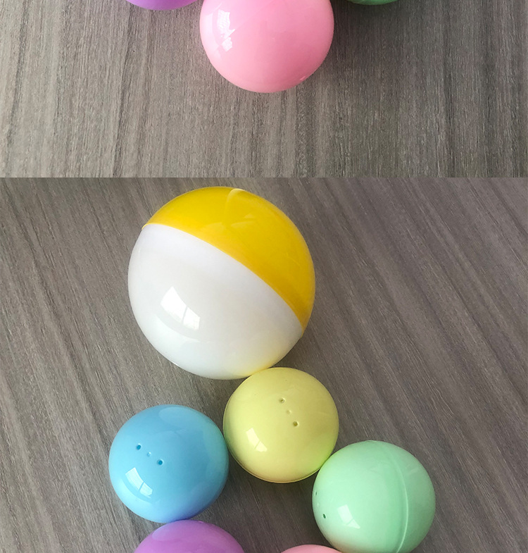 75mm扭蛋壳透明pp塑料球壳礼品玩具包装球扭蛋机抽奖球