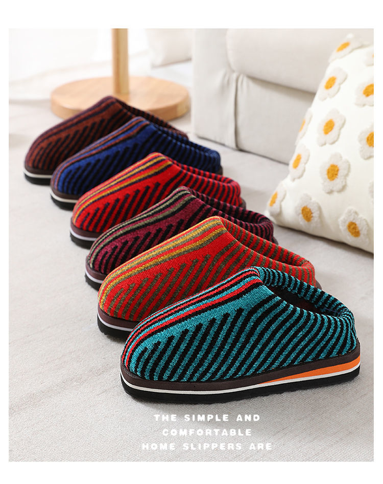 新品毛线拖鞋金丝绒棉拖鞋纯手工编织居家冬季防滑保暖棉拖鞋成品