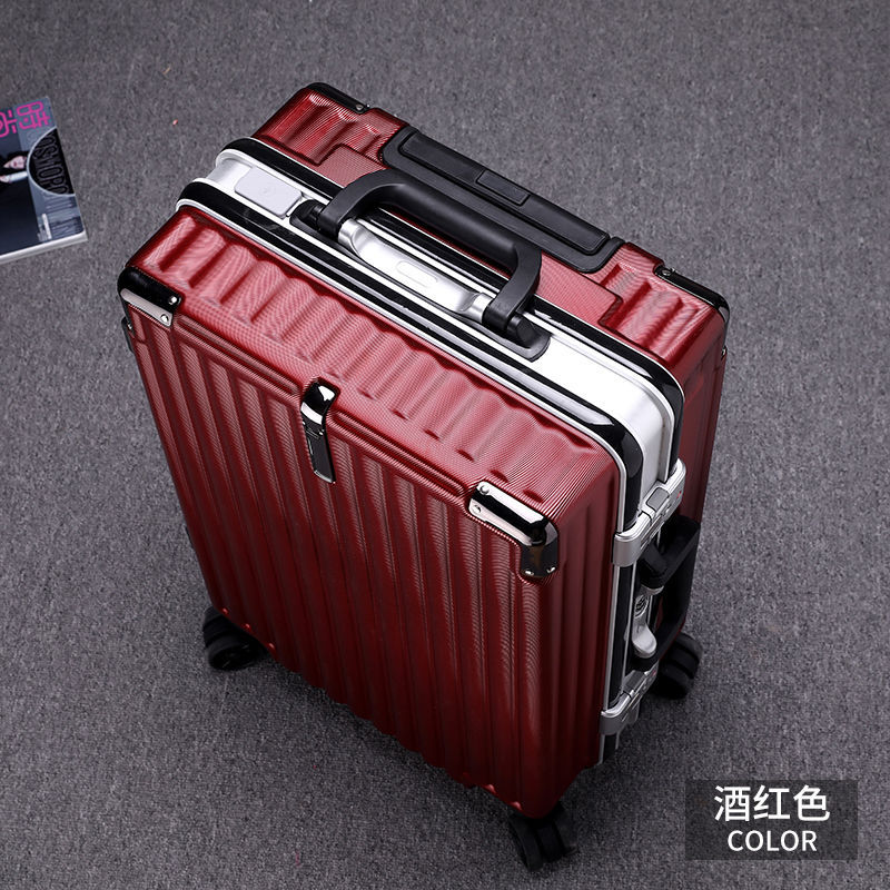 Aluminium Frame Luggage Printed Logo Gift Box Luggage Female 20 Student Suitcase Male 24 Password Check-in Suitcase