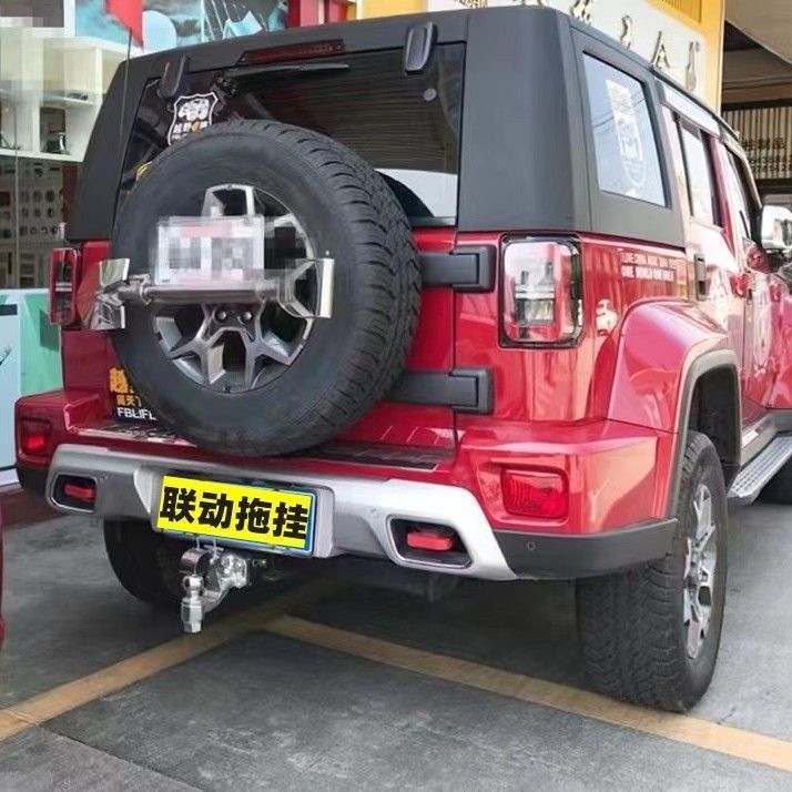 北京bj40拖车杠拖车钩流氓钩尾钩防撞改装件方口bj40拖车钩拖车