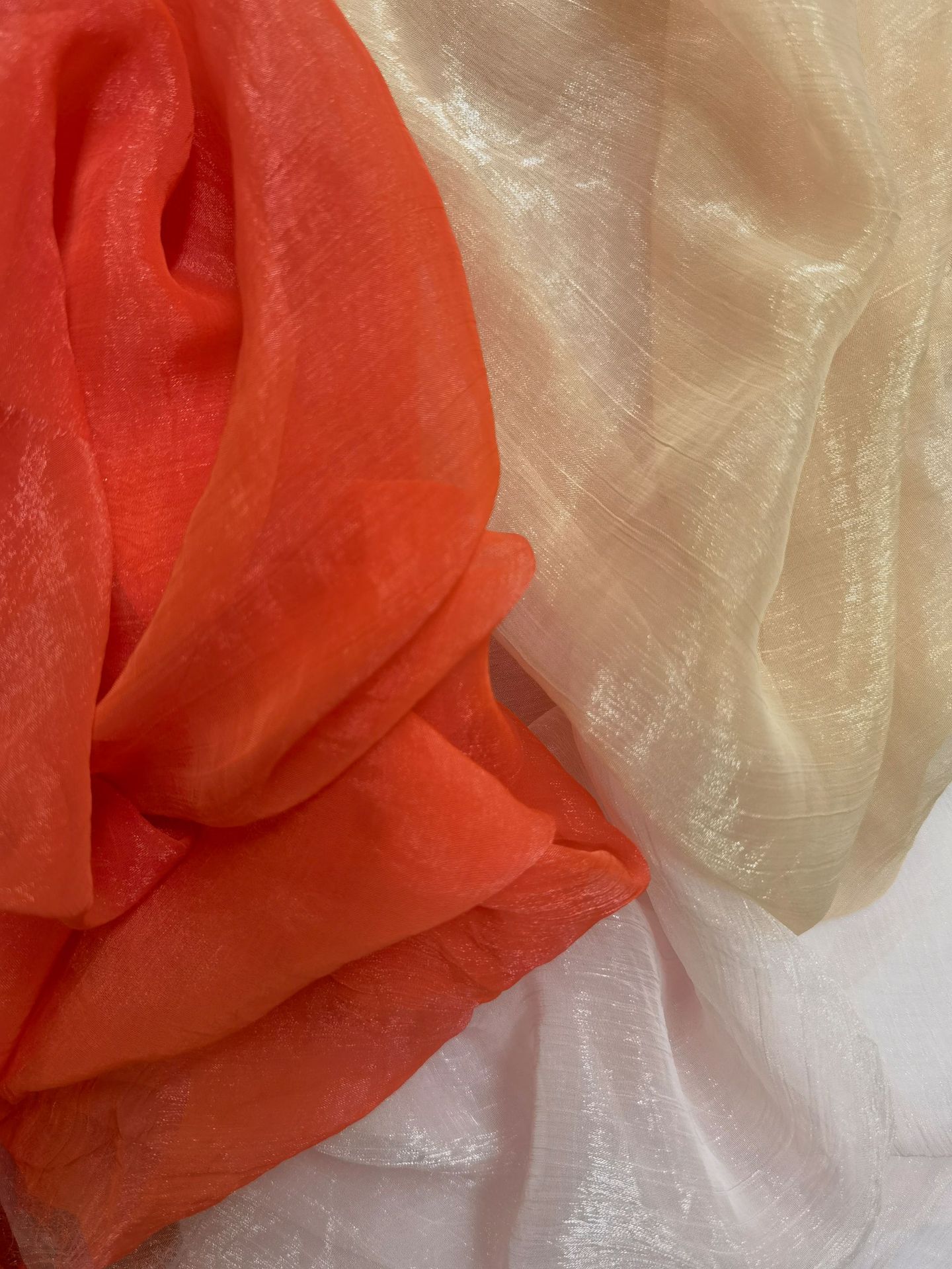 30d锦丝皱汉服lolita防晒衣亮丝雪纺绉防晒衣头饰围巾雪纺面料