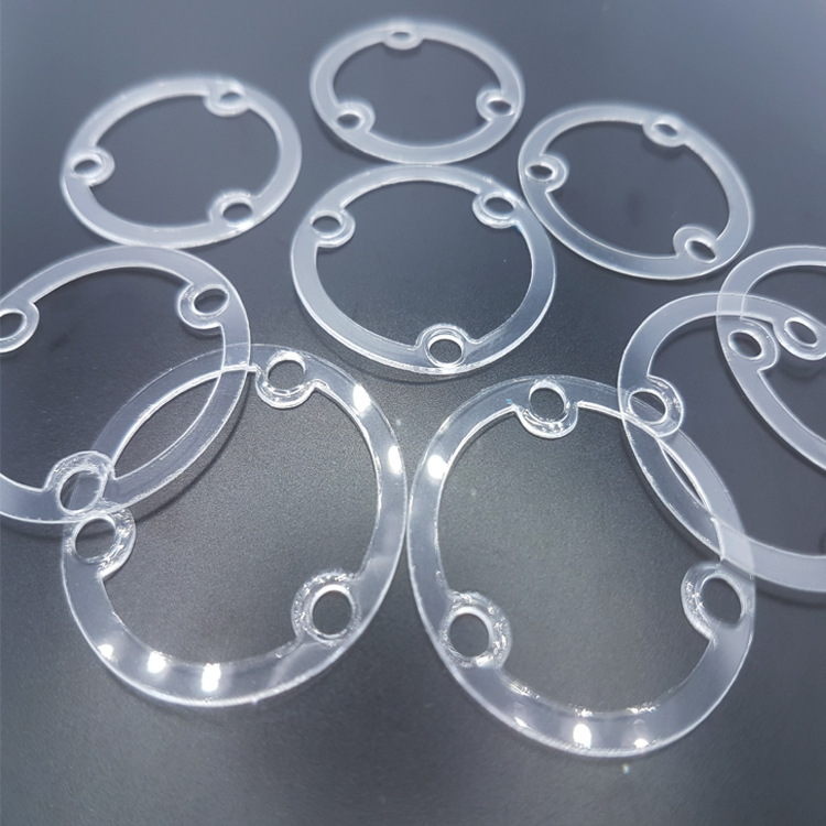 厂家供应透明pc绝缘垫片自粘环塑料保绝缘垫圈黑色磨砂pc阻燃介子