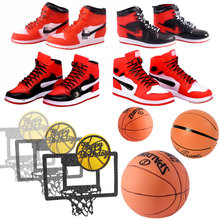 篮球鞋蛋糕装饰插牌摆件球鞋男孩男生主题生日迷你球鞋篮球框插件