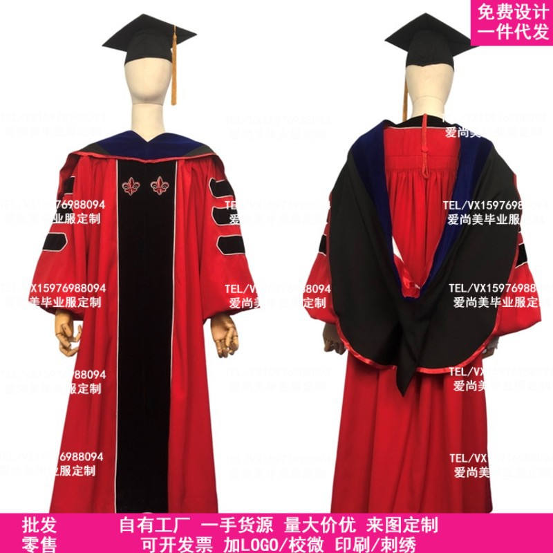 美国路易斯安纳大学博士服学位服lafayette分校毕业礼服-阿里巴巴