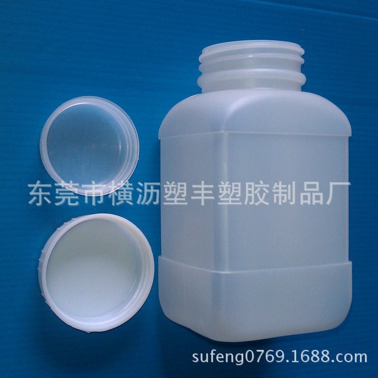 LDPE1L塑料矮方桶 大口化工瓶 方形塑料大口瓶 立式塑料储桶