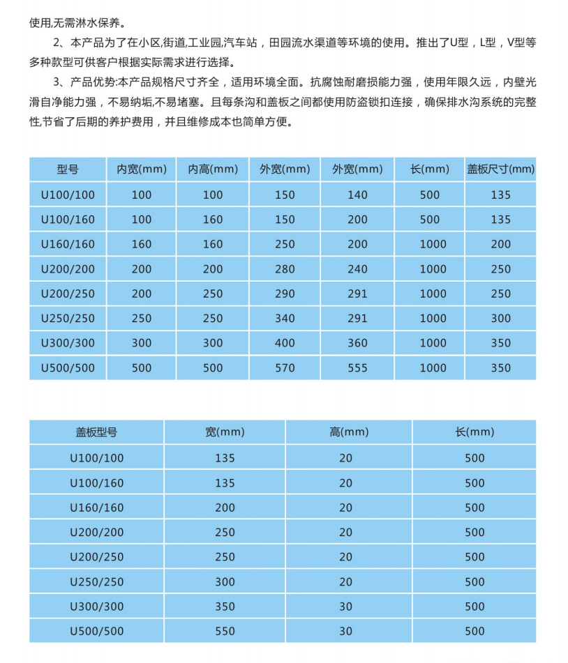 现货hdpe线性排水沟渠道塑料缝隙高分子u型塑料一体式排水沟批发