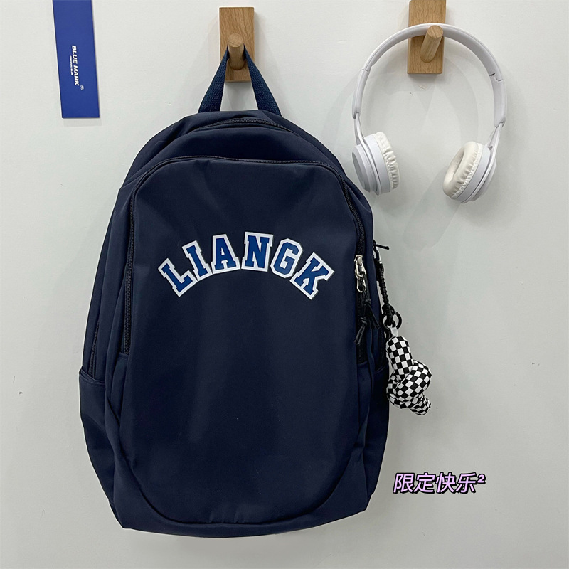 2023 Junior and Middle School Students Schoolbag Female College Student Japanese Style Students Korean Style Trendy Large Capacity Backpack Printed Lo