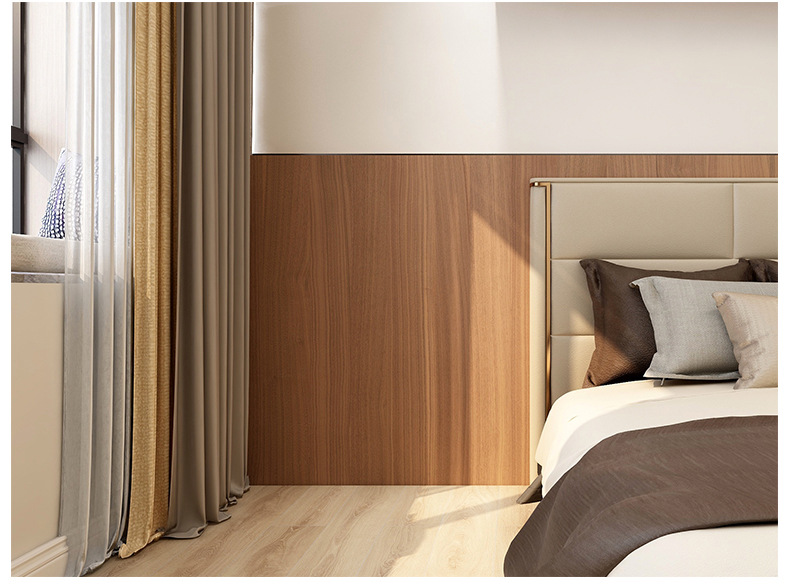 免漆木饰面pvc发泡木塑饰面板实心肤感背景墙竹木纤维木纹吊顶