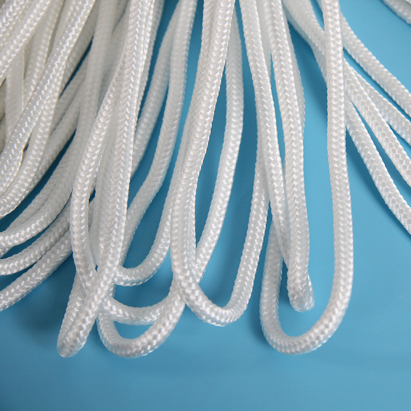 3-6mm丙纶白色编织绳 尼龙包芯绳 捆绑绳旗杆绳拉绳帐篷绳打捞绳