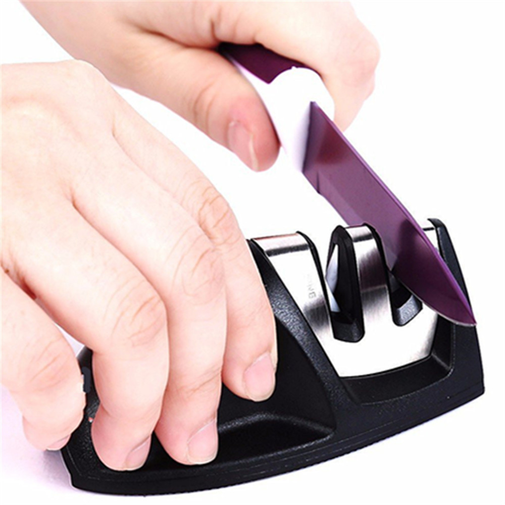 迷你钨钢陶瓷2步磨刀器 户外野营工具 厨房小工具