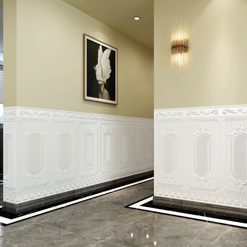 装修贴墙板3d立体墙贴墙围装饰自粘墙纸饭店墙裙护墙板防水阳台贴