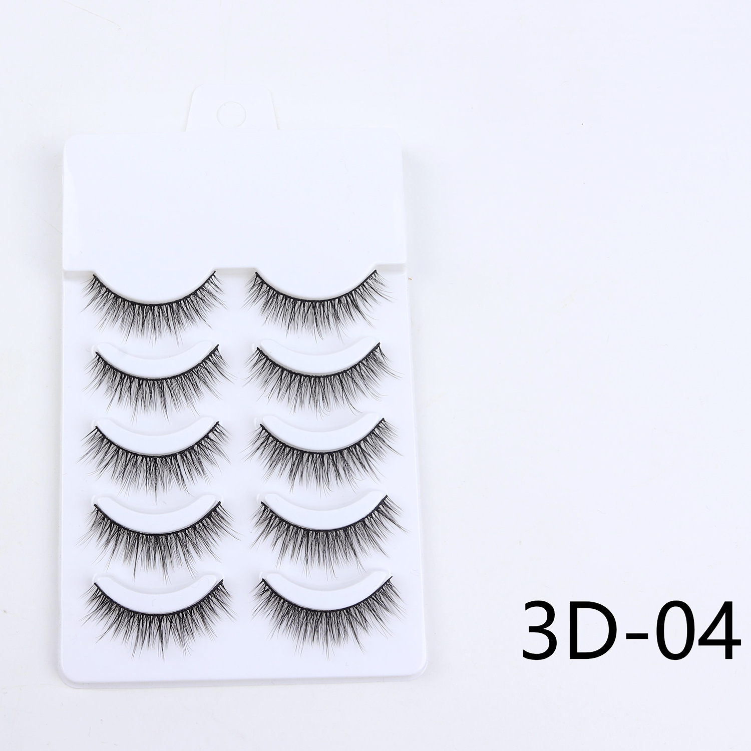 Wholesale Glue-Free Self-Adhesive Five Double Pairs of False Eyelashes Style Multi-Reusable Eyelash Flatness Factory in Stock