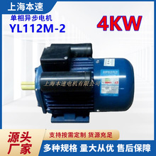 单相电机 单相异步电机YL112M-2 4KW千瓦2极220V单相齿轮减速电机