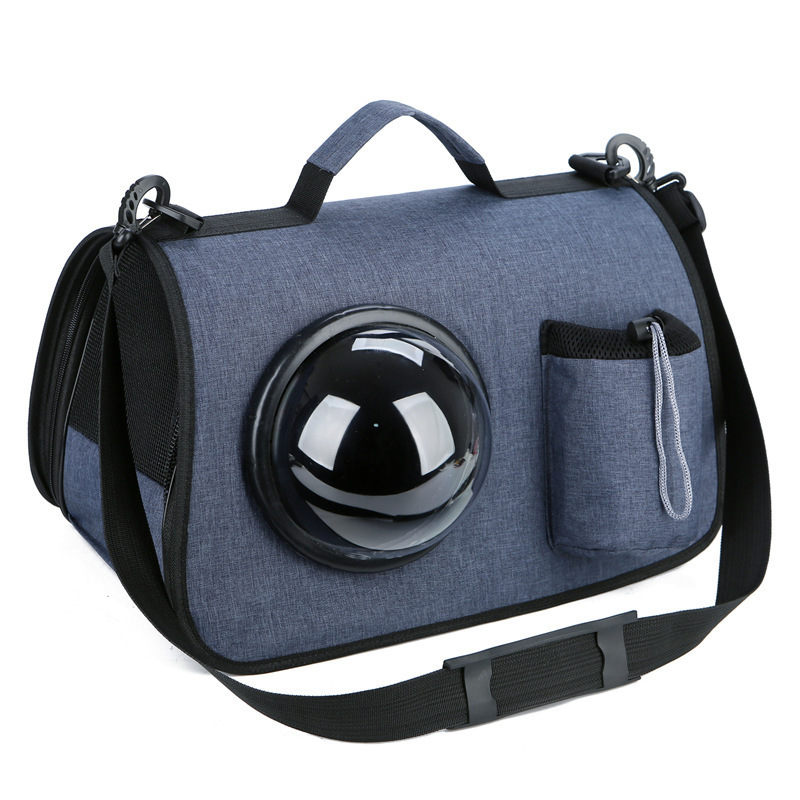 Portable Crossbody Side Open Transparent out Pet Bag