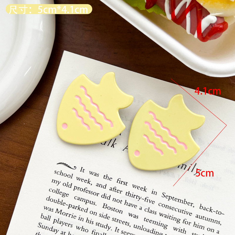 Cute Creative Fun Fish Fork Star Hairpin Female Forehead Bangs Shredded Hair Side Clip Cartoon Headwear Hair Accessories