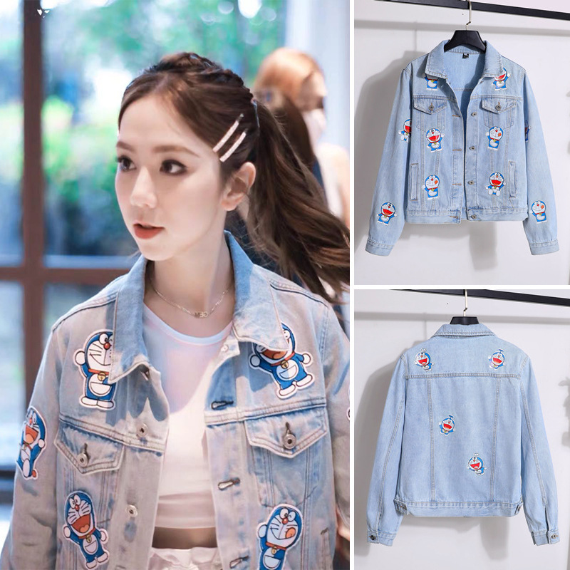 实拍邓紫棋明星同款韩版短款牛仔外套女2021春秋新款港味休闲上衣