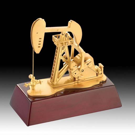 采油厂磕头机仿真模型油井电动抽油转动石油特色商务礼品摆件