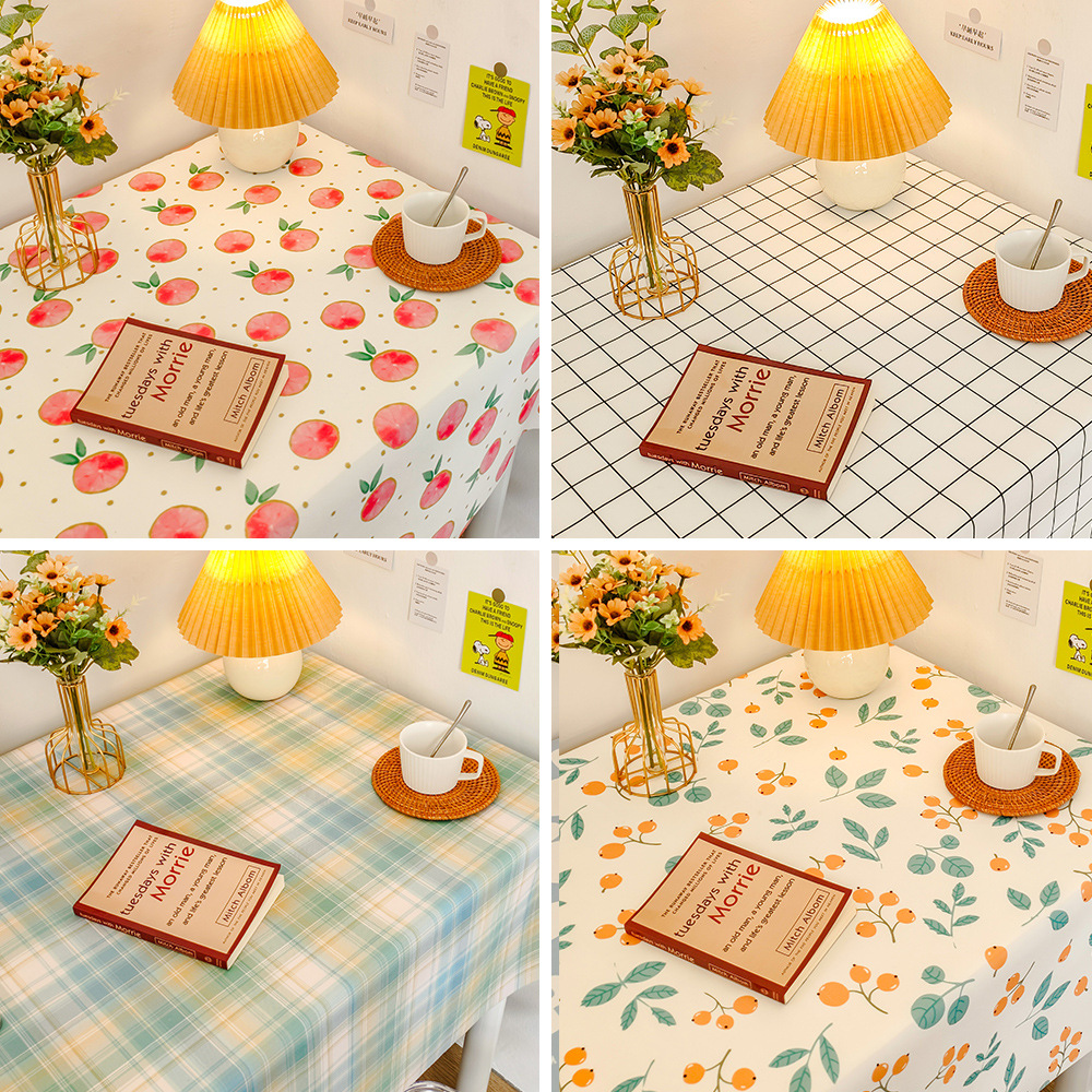 Flannel Tablecloth Ins Style Fresh Student Desk Bedside Table Coffee Table Cover Cloth Internet Famous Photo Taking Background Picnic Blanket
