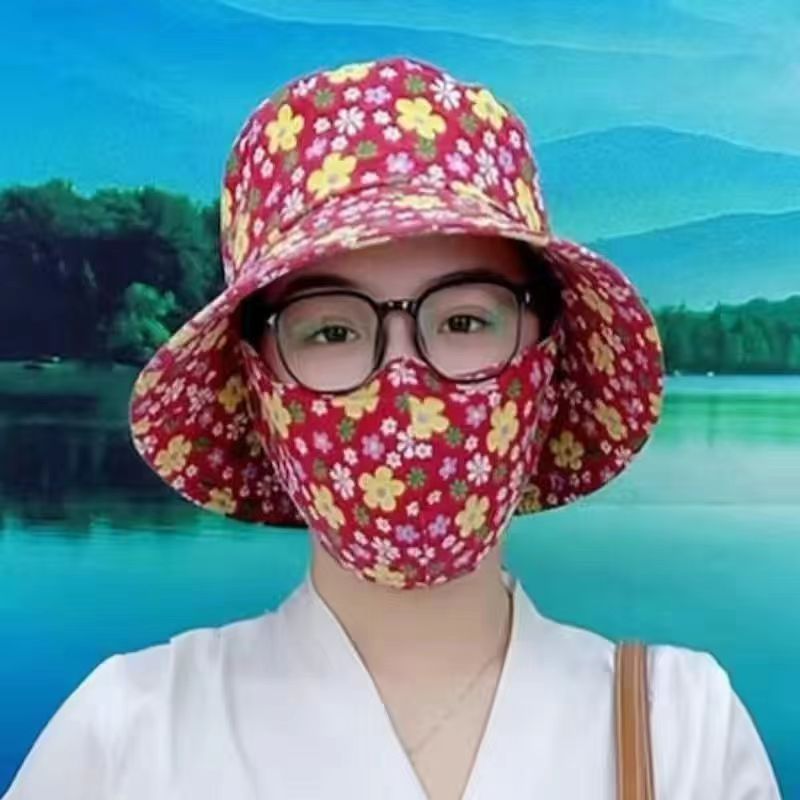 Advanced Fisherman Hat New Hat Mask Integrated Hat Sun Protection Mask Veil Summer Tea Picking Cycling New