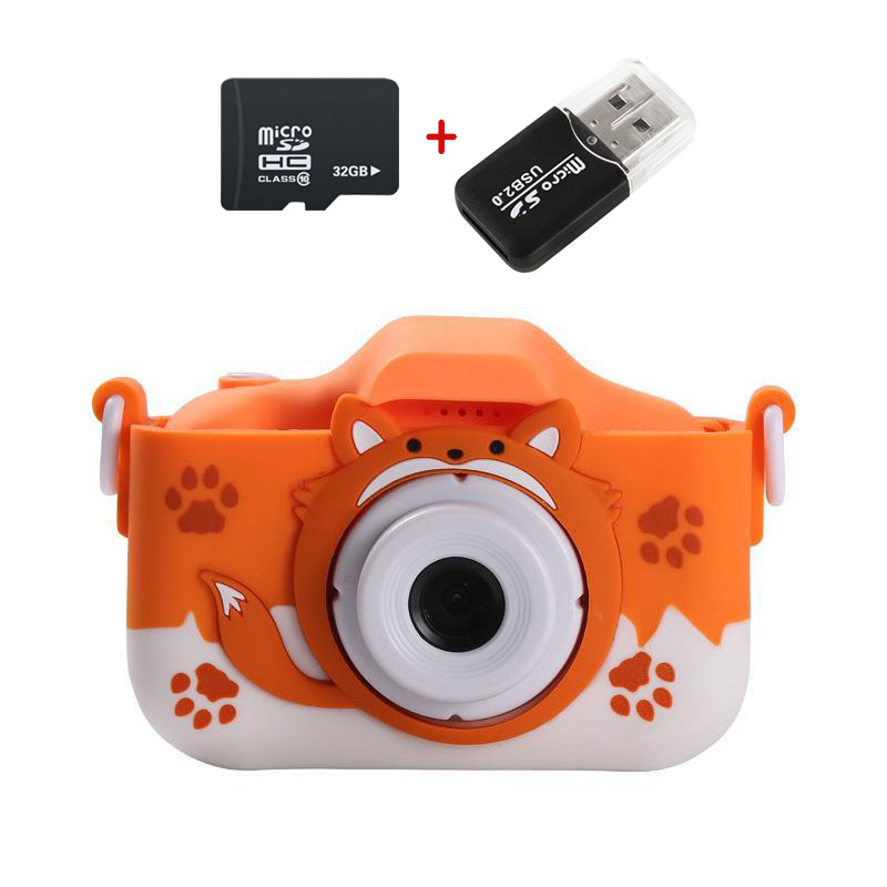 New Private Model Children's Camera 4000W Hd Dual Lens Cartoon Mini Camera Drop-Resistant Baby Gift