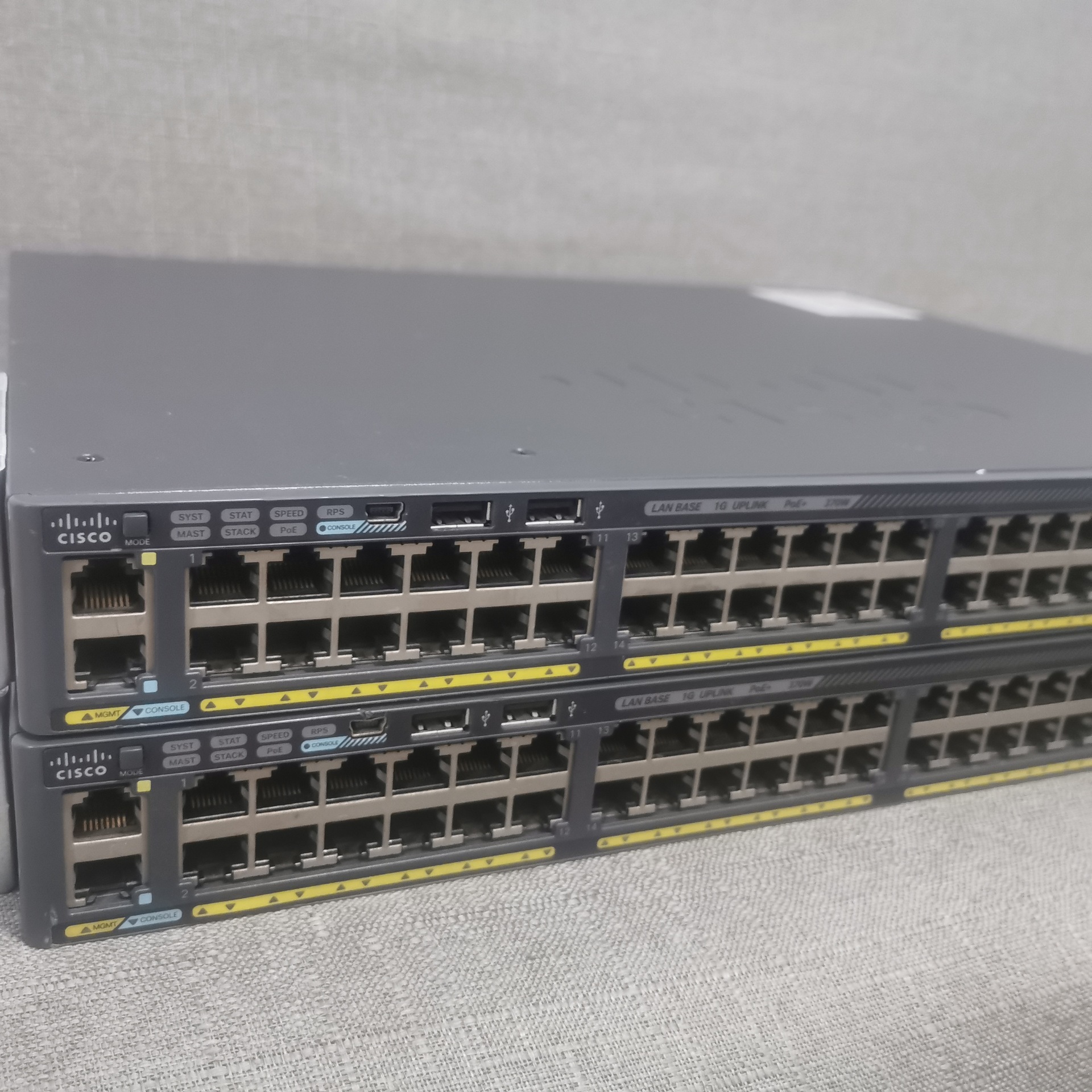 cisco思科 ws-c2960x-48lps-l 全千兆poe交换机4sfp光口备件测好