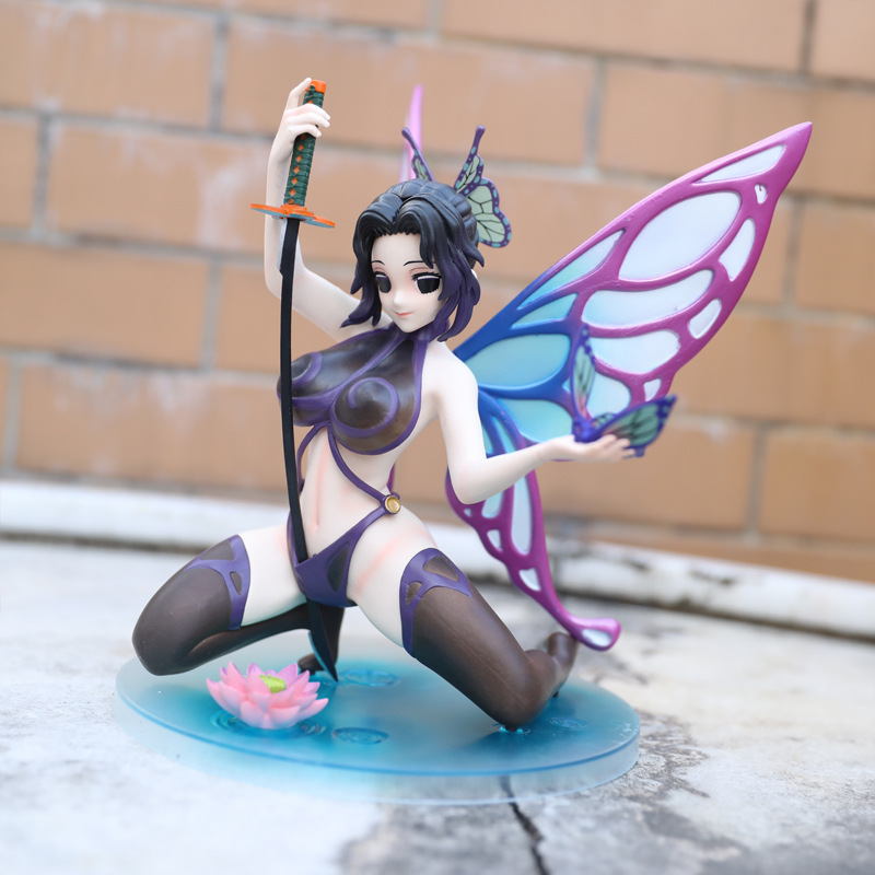 动漫批发 鬼灭之刃 gk 虫柱 蝴蝶忍 持刀跪姿 手办模型盒装摆件