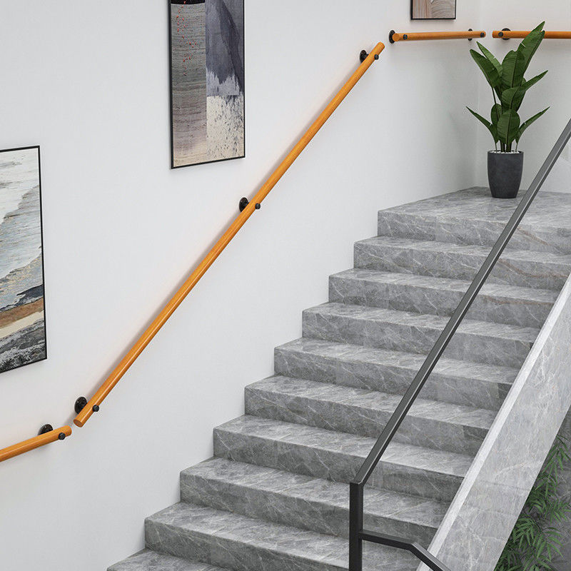 简约靠墙楼梯实木扶手家用室内防滑拉手儿童老人安全无障碍木扶手