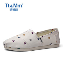 Tt&Mm/汤姆斯白色布鞋女防臭脚时尚潮女鞋夏季浅口平底帆布鞋